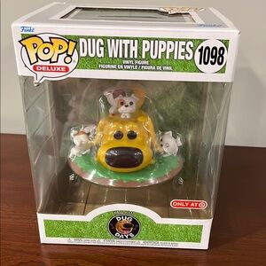 Funko Pop Deluxe Dug with Puppies - Yellow and White